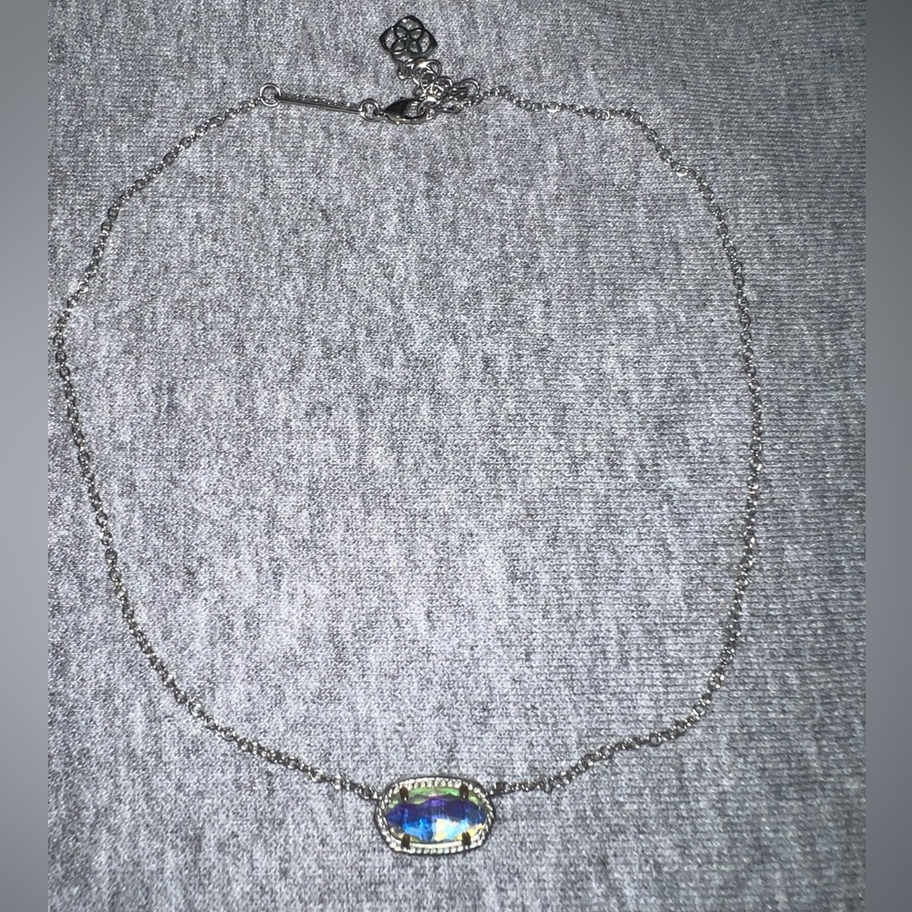Kendra Scott silver Eliza multicolored necklace